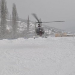 Helikopter MUP-a Republike Srpske leti prema selima Zavajt i Meštrevac
