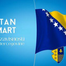 Svim Bosancima i Hercegovcima, građanima Bosansko-podrinjskog kantona Goražde, čestitamo 1. mart – Dan nezavisnosti jedine nam države Bosne i Hercegovine